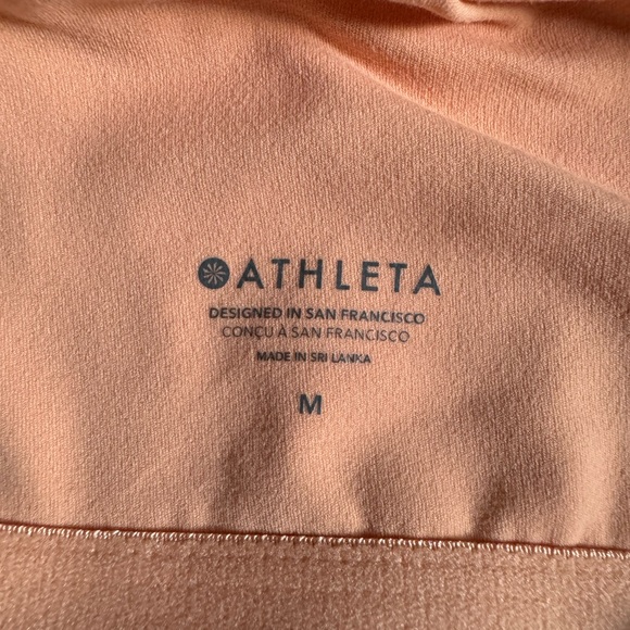 Peach Athleta Conscious Crop top - Picture 2 of 3